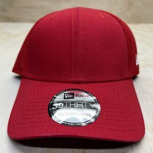 NEW M/L New Era 39Thirty Fitted Cap Hat Blank Scarlet